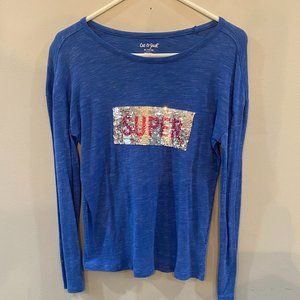 Cat and Jack Super Hero Reversible Sequin Long Sleeve T-Shirt